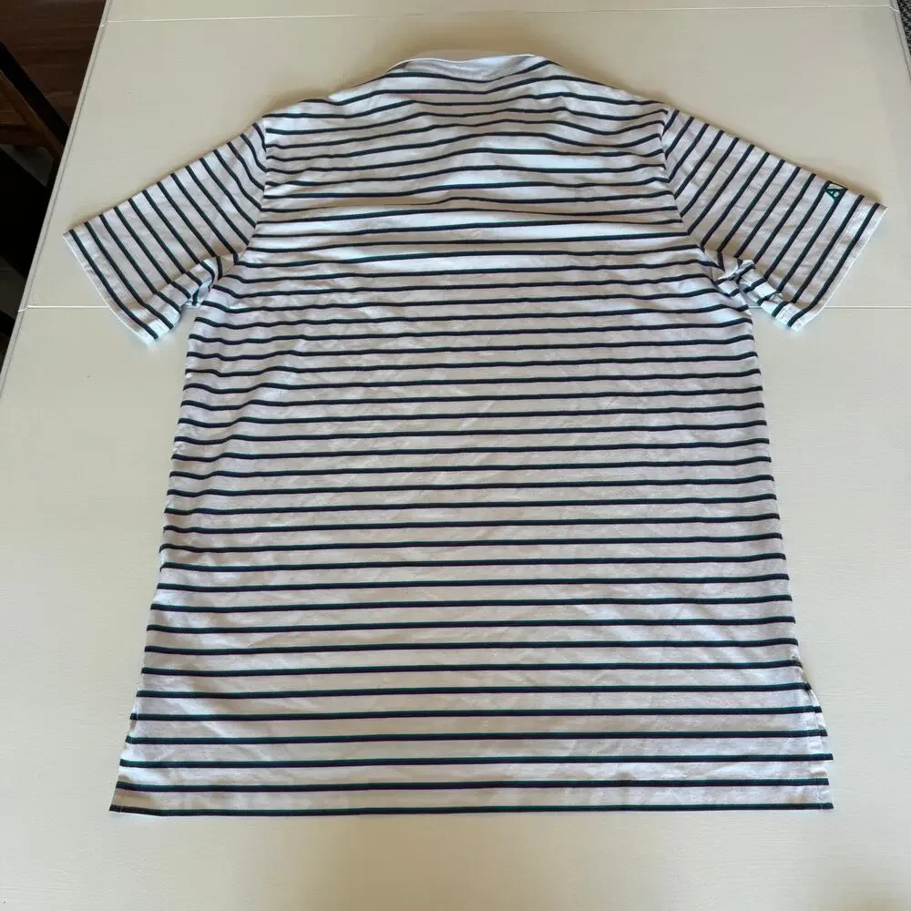 Polo Golf Ralph Lauren Performance White Purple Green Stripe Polo XL Big Pony